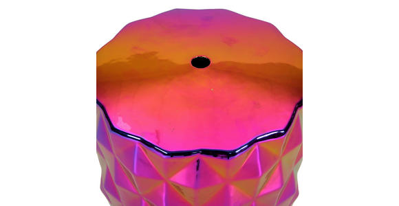 BEISTELLTISCH 32/32/45 cm Gelb, Lila, Pink  - Pink/Gelb, Design, Keramik (32/32/45cm) - Landscape