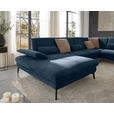 WOHNLANDSCHAFT in Webstoff Blau  - Blau/Schwarz, Design, Textil/Metall (157/354/208cm) - Dieter Knoll