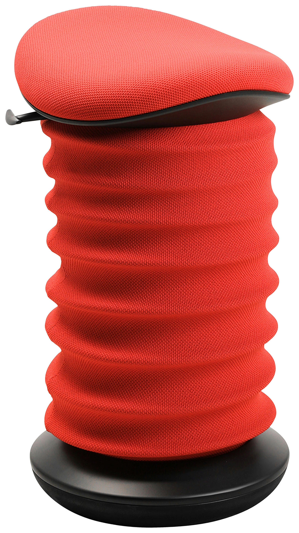 BÜROHOCKER Rot, Schwarz  - Rot/Schwarz, Design, Kunststoff/Textil (37,5/53-64/36cm) - Topstar