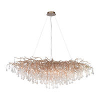 KRONLEUCHTER Icicle 150/75/250 cm   - Messingfarben, LIFESTYLE, Glas/Metall (150/75/250cm) - Paul Neuhaus