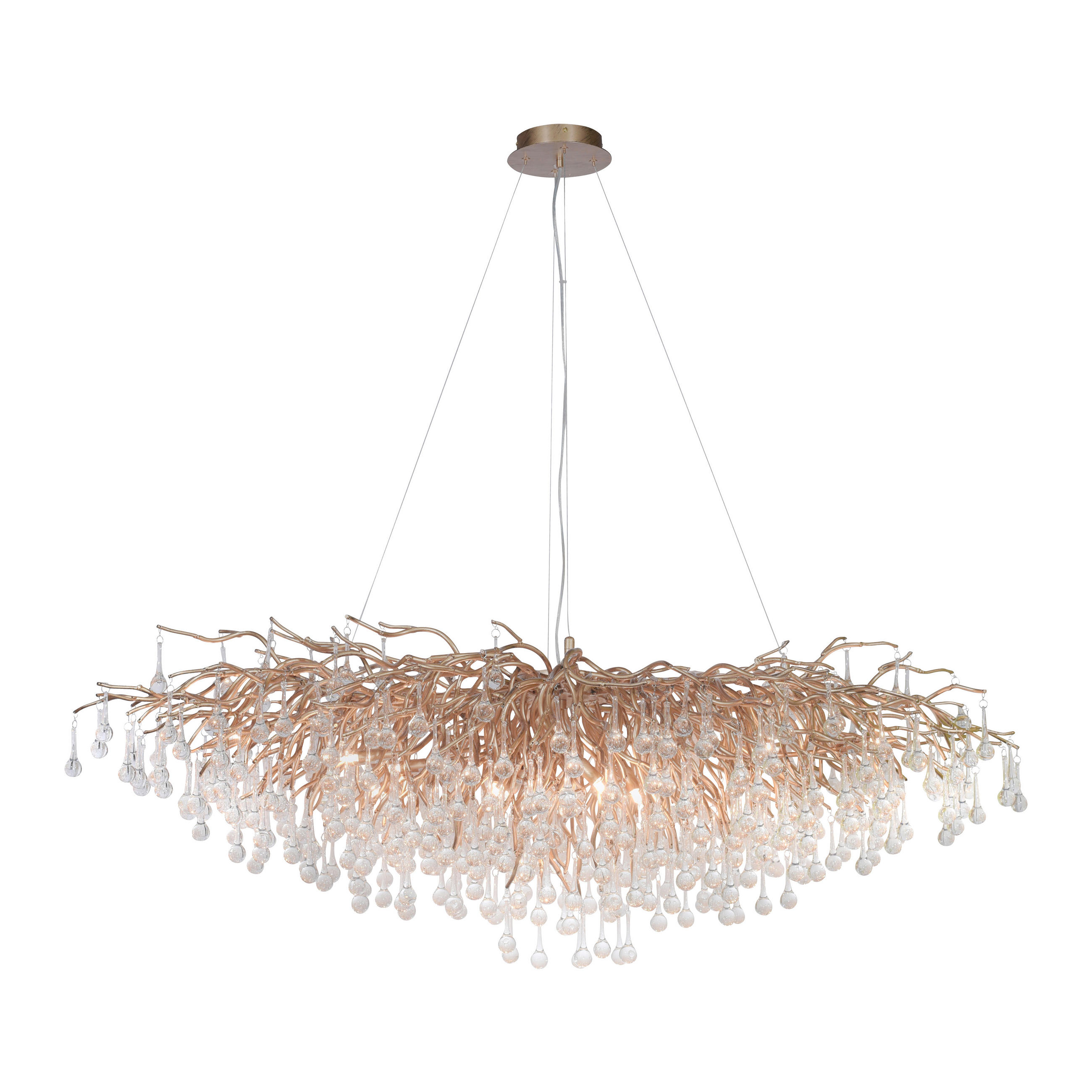 Paul Neuhaus Kronleuchter Icicle Messing 75x250x150 cm