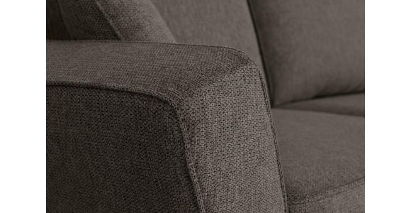 ECKSOFA Graubraun Flachgewebe - Eichefarben/Graubraun, KONVENTIONELL, Holz/Textil (265/159cm) - Carryhome