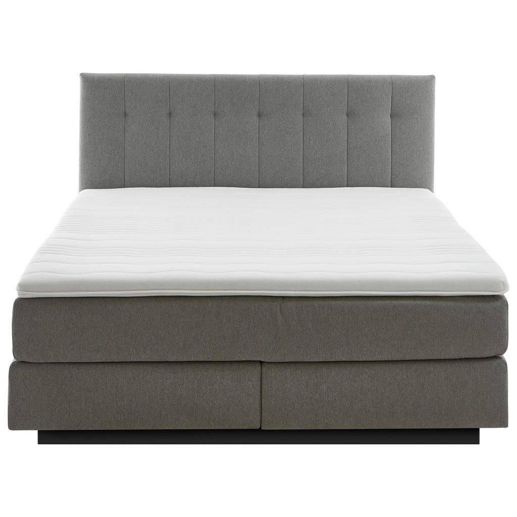 Thumbnail - Beldomo - Sleep Boxspringbett, Grau, Textil, H2, Höhe ca. 23 cm, 180x200 cm, Goldenes M, Made in EU, gepolstertes Kopfte...