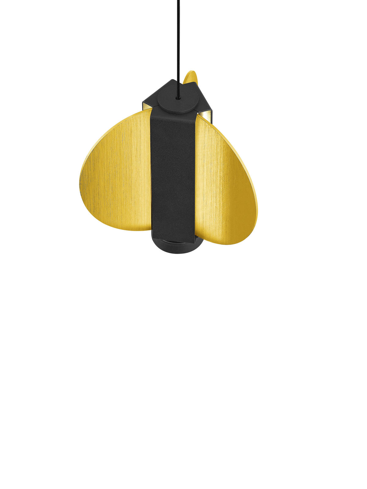 LED-PENDELLEUCHTE IRIS 33/60-180 cm   - Goldfarben/Schwarz, Trend, Metall (33/60-180cm) - Hell