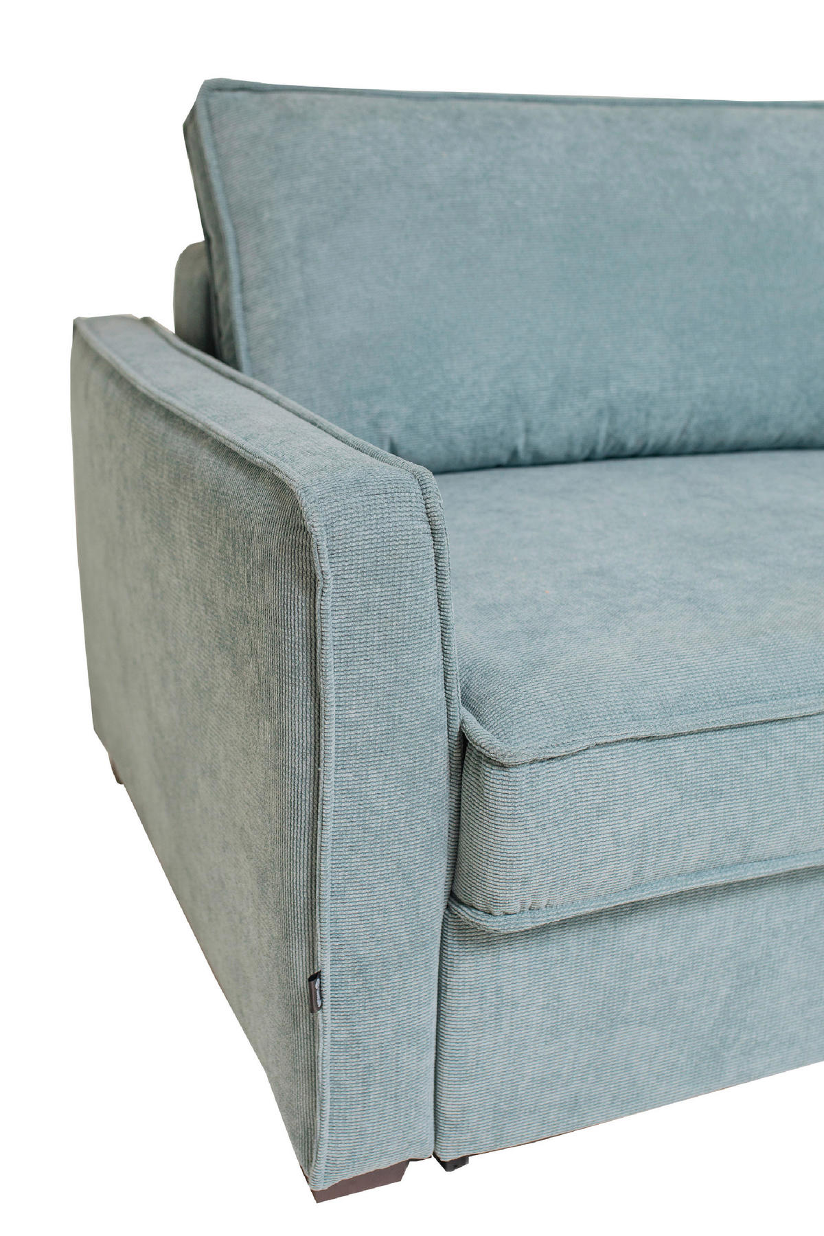 SCHLAFSOFA Jacquard Blaugrau  - Blaugrau/Schwarz, Design, Holz/Textil (242/75/110cm) - home24