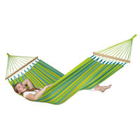 HÄNGEMATTE  - Türkis/Gelb, KONVENTIONELL, Holz/Textil (140/300cm) - La Siesta