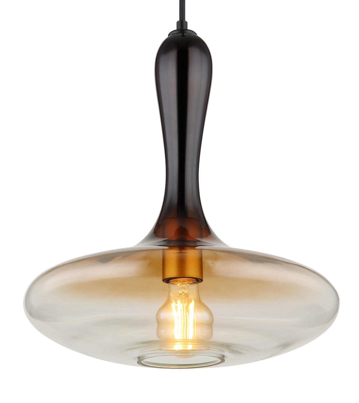 VISEČA SVETILKA        33/120 cm      E27 - zlate barve/siva, Design, kovina/steklo (33/120cm) - Globo