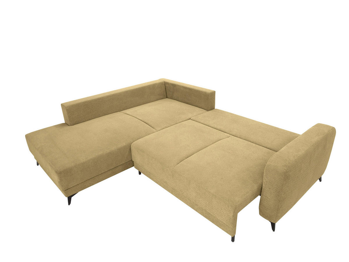 ECKSOFA CORTEZ Grün  - Schwarz/Grün, Design, Textil/Metall (215/260cm) - MID.YOU