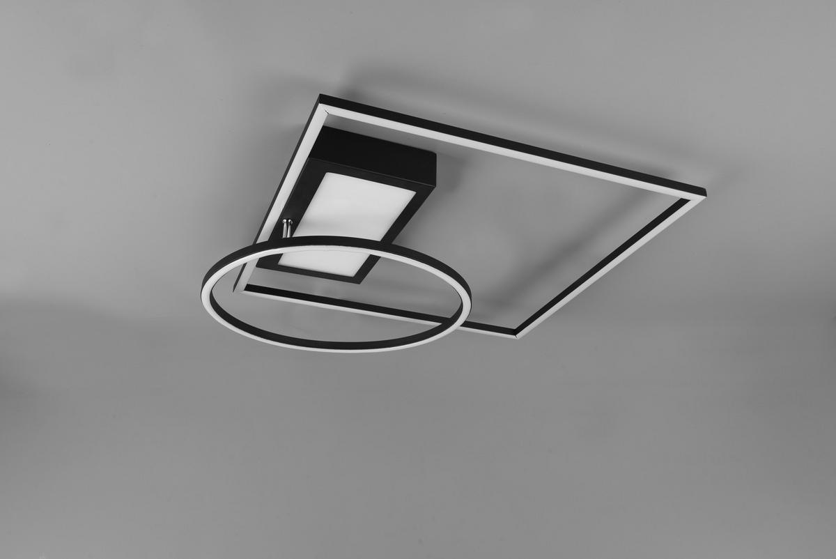 LED PLAFONJERA - crna, Dizajnerski, metal (64,5/9,0/86,5cm)