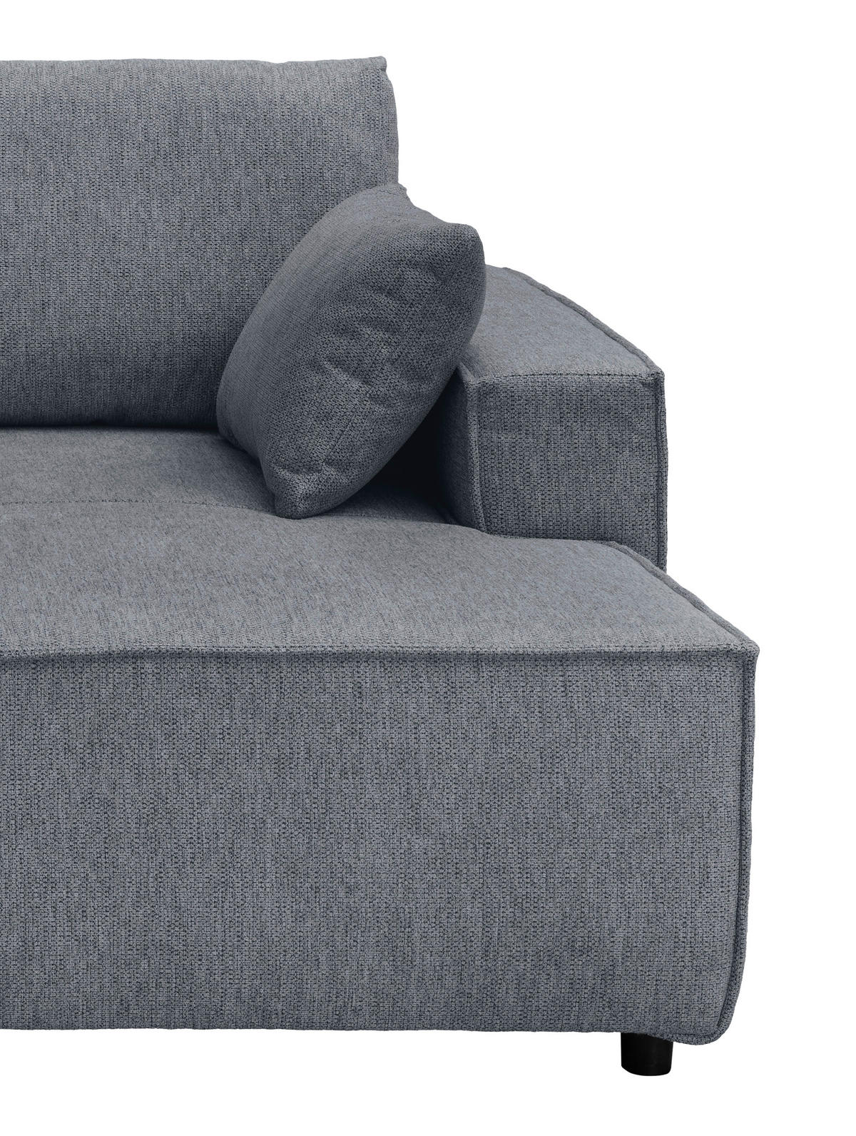 BIGSOFA in Chenille Anthrazit  - Anthrazit/Schwarz, Modern, Kunststoff/Textil (188/86/154cm) - Livetastic