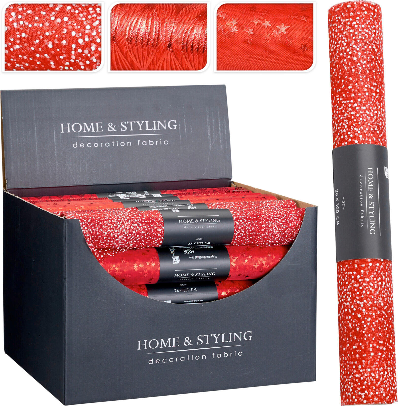 DEKORANYAG fm - piros, Basics, textil (300cm)
