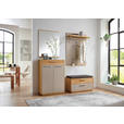 GARDEROBE 5-teilig  in 170/195/40 cm  - Taupe/Eichefarben, Design, Glas/Holz (170/195/40cm) - Novel