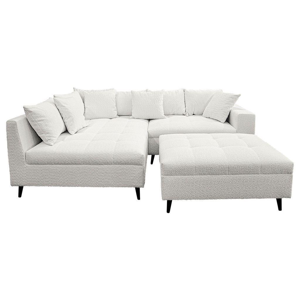 MID.YOU ROHOVÁ SEDAČKA, textil, světle šedá