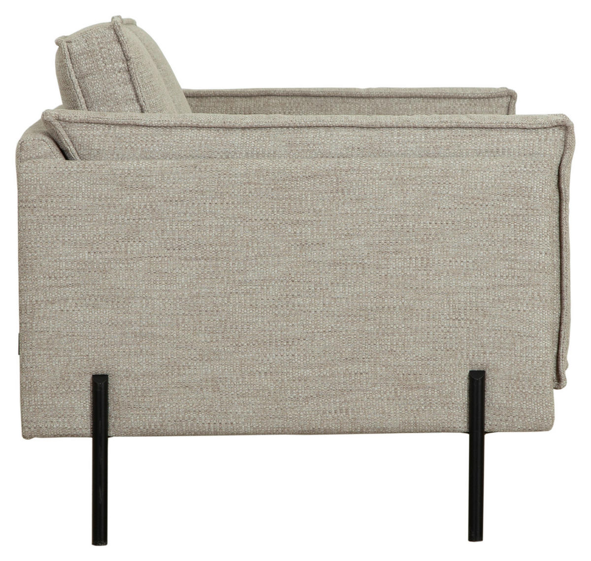 SOFFA i beige  - beige/svart, Design, metall/trä (160/84/91cm) - Welnova