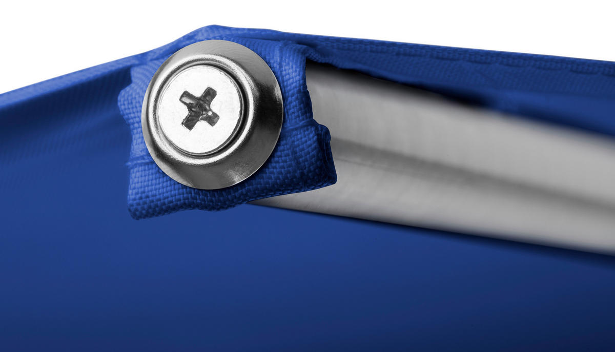 SLUNEČNÍK 270/250/270 cm - modrá/barvy stříbra, Basics, kov/textil (270/250/270cm)