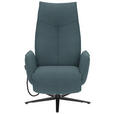 RELAXSESSEL in Textil Hellblau  - Anthrazit/Hellblau, Design, Textil/Metall (71/114/84cm) - Johann Jakob