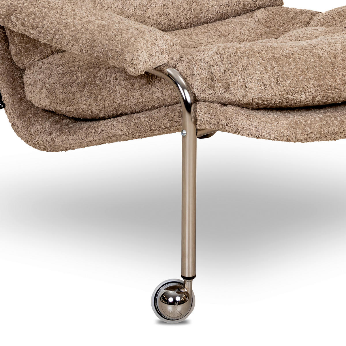 FÅTÖLJ i metall, textil kromfärg, beige  - beige/kromfärg, Design, metall/textil (78/95/99cm) - Best Price