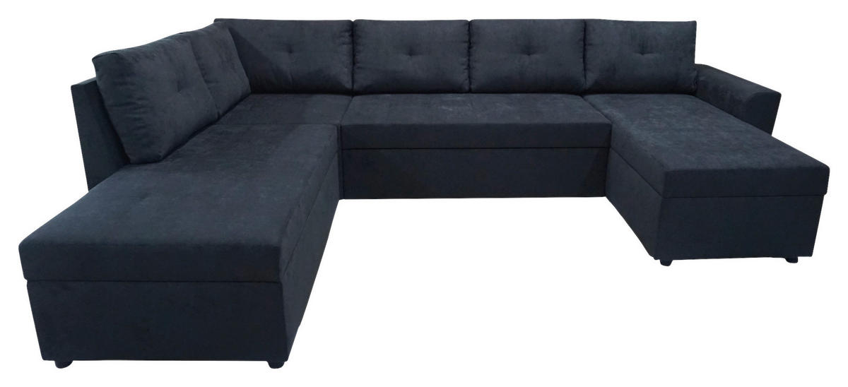 WOHNLANDSCHAFT TERMOLI in Jacquard Anthrazit  - Anthrazit/Schwarz, Design, Kunststoff/Textil (212/297/155cm) - MID.YOU