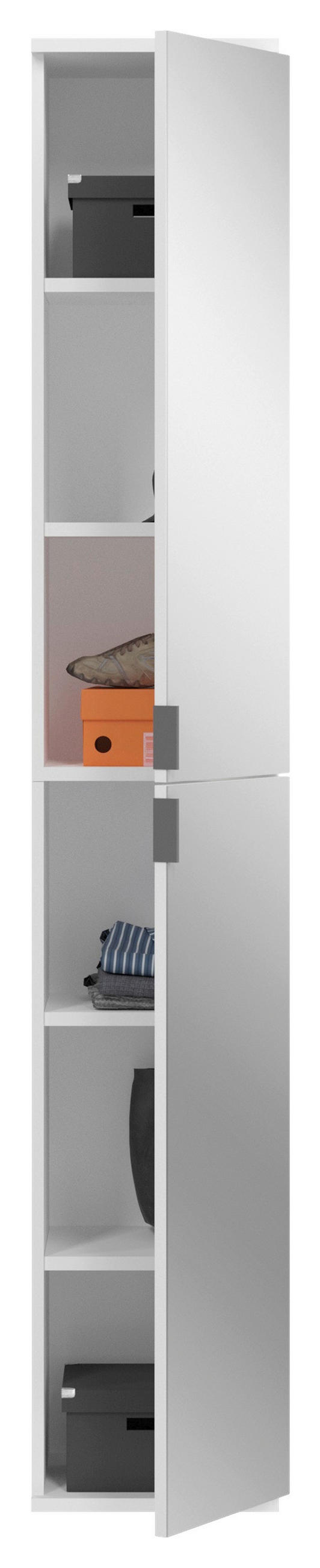 VÍCEÚČELOVÁ SKŘÍŇ, bílá,  - bílá/černá, Moderní, kov/kompozitní dřevo (32,5/193/37cm) - MID.YOU