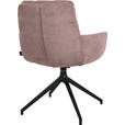 ARMLEHNSTUHL  Stoffauswahl, Typenauswahl, Sitzfläche 360° drehbar, Gestellauswahl Cord  - Altrosa/Schwarz, Design, Textil/Metall (63/90/69cm) - Johann Jakob