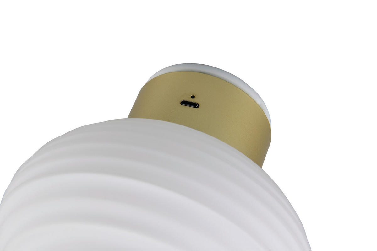 LED-WANDLEUCHTE 15,5/15 cm   - Messingfarben/Weiß, LIFESTYLE, Glas/Metall (15,5/15cm)