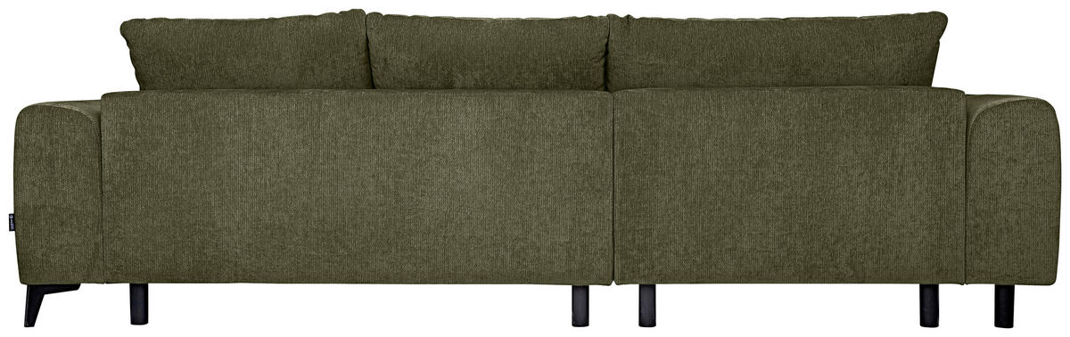 HÖRNSOFFA i chenille olivgrön  - olivgrön/svart, Klassisk, textil/plast (222/279cm) - MID.YOU