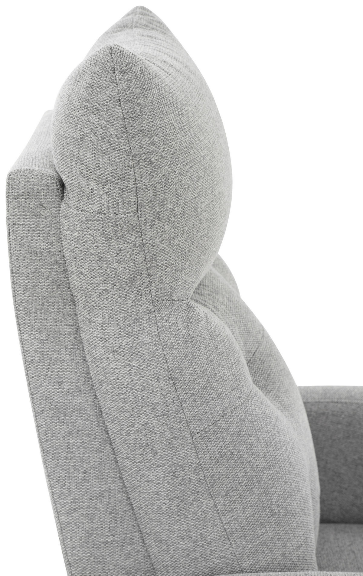 SITZGARNITUR Mikrofaser Grau  - Schwarz/Grau, Design, Textil/Metall - Livetastic