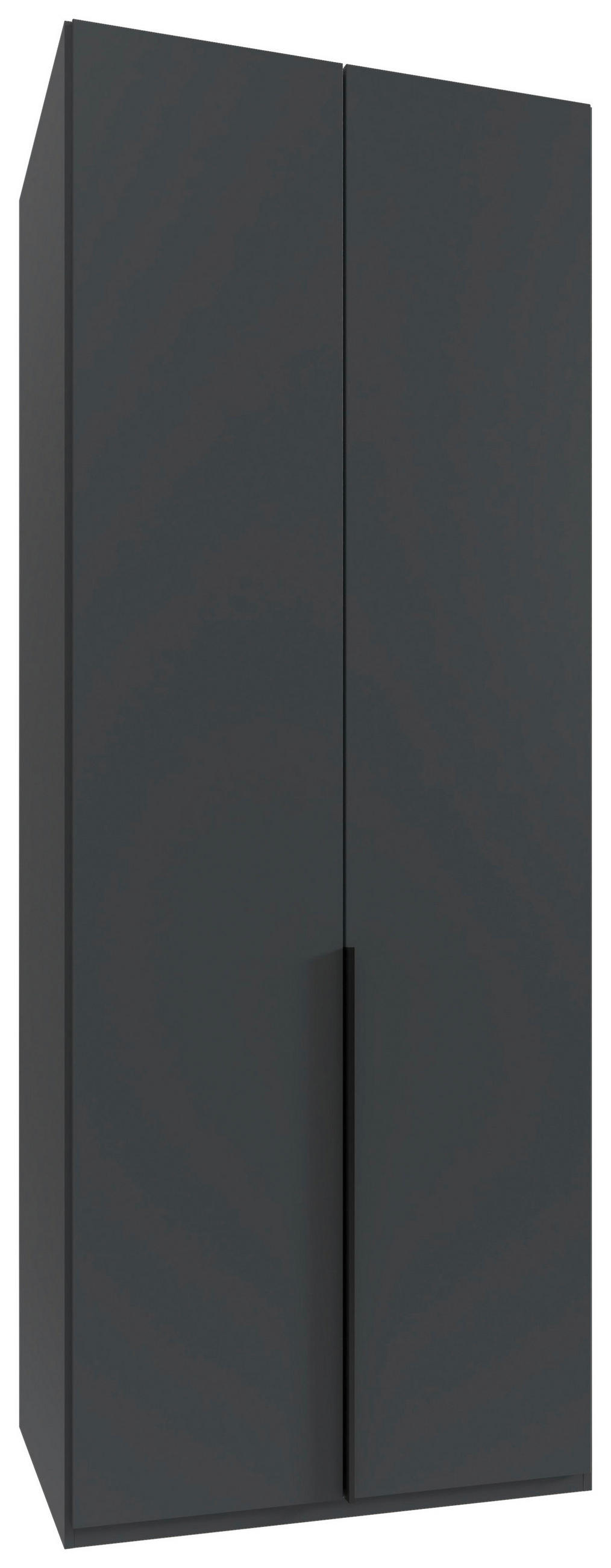 DREHTÜRENSCHRANK in Graphitfarben  - Schwarz/Graphitfarben, Modern, Holzwerkstoff/Metall (90/236/58cm) - MID.YOU