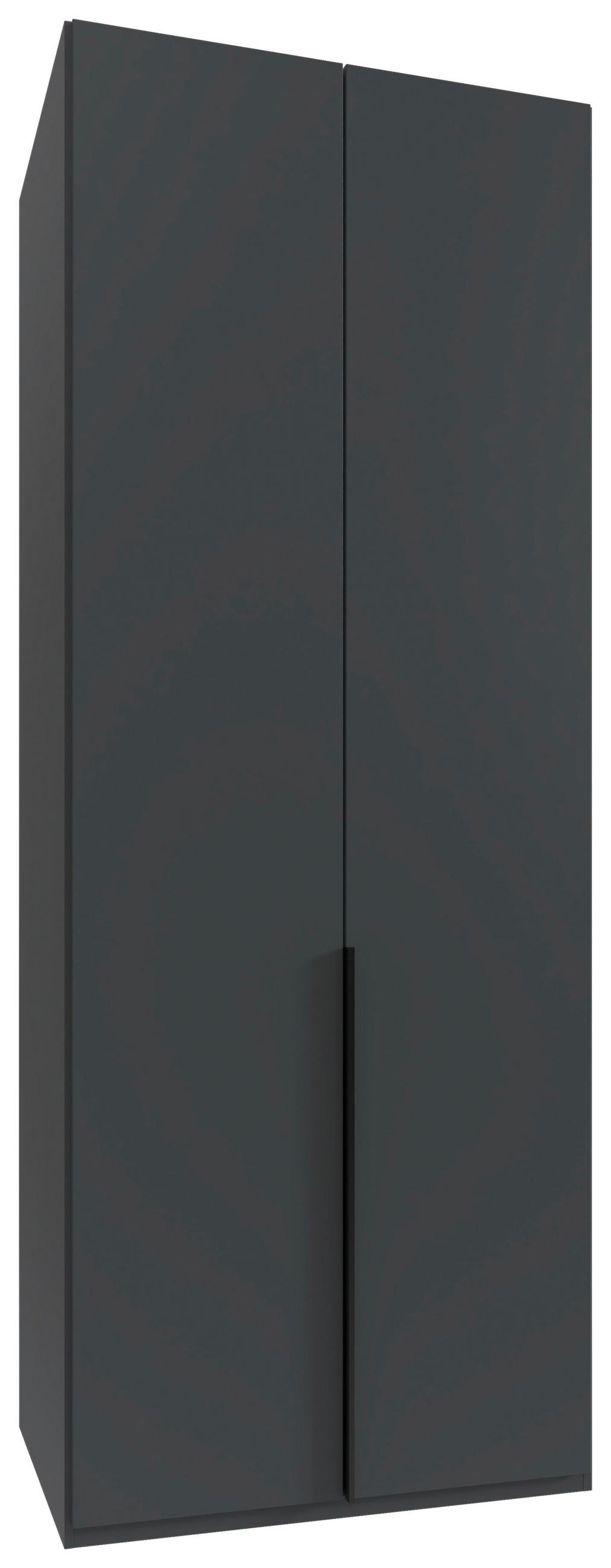 DREHTÜRENSCHRANK  in Graphitfarben  - Schwarz/Graphitfarben, MODERN, Holzwerkstoff/Metall (90/236/58cm) - MID.YOU