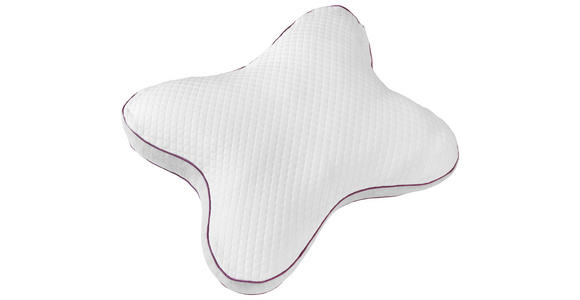 NACKENKISSEN 55/46 cm - Weiß/Grau, Basics, Textil (55/46cm) - Sleeptex