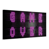 LEINWANDBILD Text Schwarz, Pink  - Pink/Schwarz, Basics, Holz/Textil (120/40/1.2cm) - artgeist