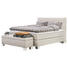 BOXSPRINGBETT 180/210 cm INKL. Matratze - Chromfarben/Beige, KONVENTIONELL, Textil (180/210cm) - Jensen