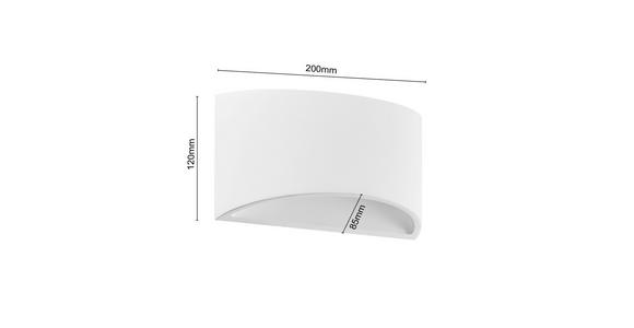 WANDLEUCHTE Alessia 20/8,5/12 cm  - Weiß, Basics, Stein (20/8,5/12cm) - Novel