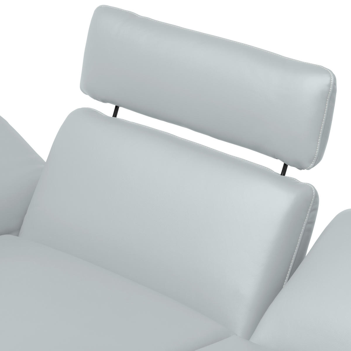 ECKSOFA in Echtleder Hellgrau  150/242 cm  - Beige/Hellgrau, Design, Leder/Metall (150/242cm) - Koinor