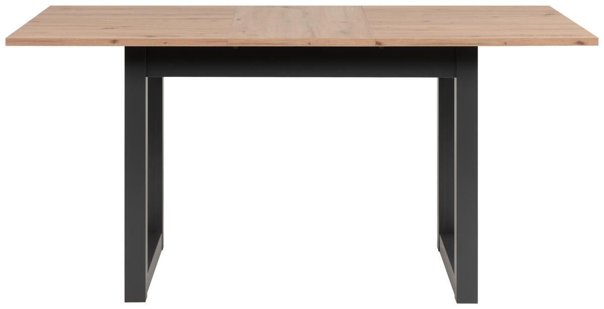 JÍDELNÍ STŮL, antracitová, dub artisan, 120/80/75 cm - antracitová/dub artisan, Basics, kompozitní dřevo (120/80/75cm) - MID.YOU