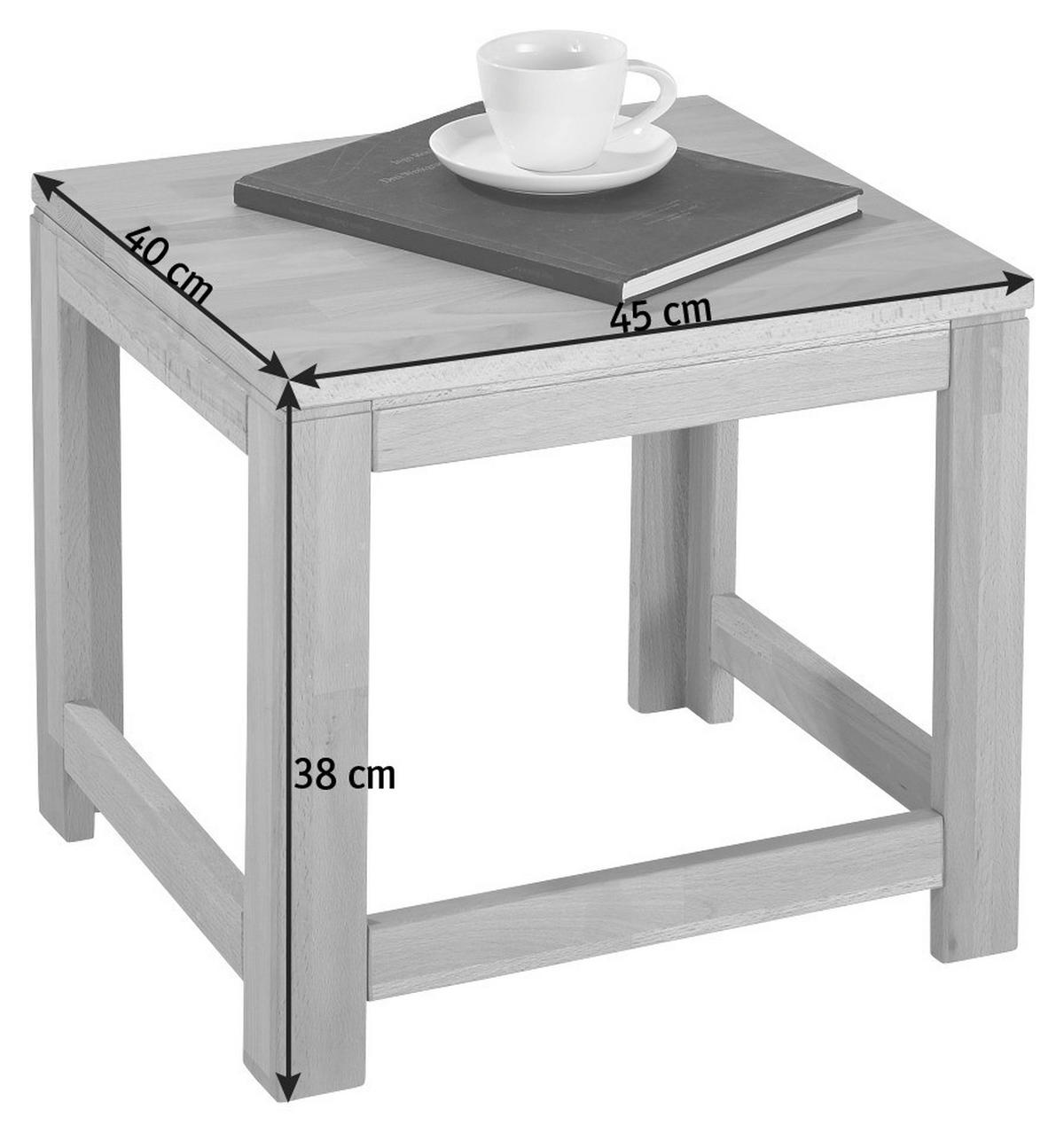 BEISTELLTISCH in Holz 45/40/38 cm  - Buchefarben, Konventionell, Holz (45/40/38cm) - Linea Natura