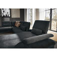 WOHNLANDSCHAFT in Webstoff Anthrazit  - Anthrazit/Schwarz, Design, Textil/Metall (208/354/157cm) - Dieter Knoll