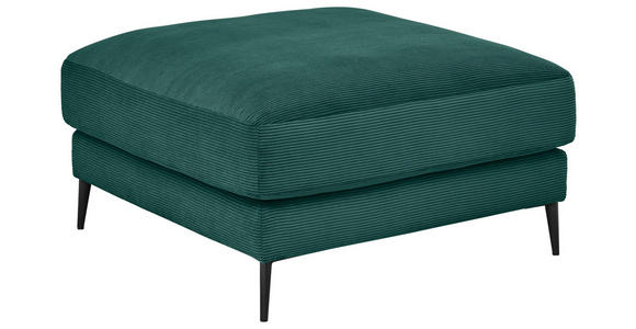 HOCKER Feincord Grün  - Schwarz/Grün, Design, Textil/Metall (90/43/90cm) - Dieter Knoll