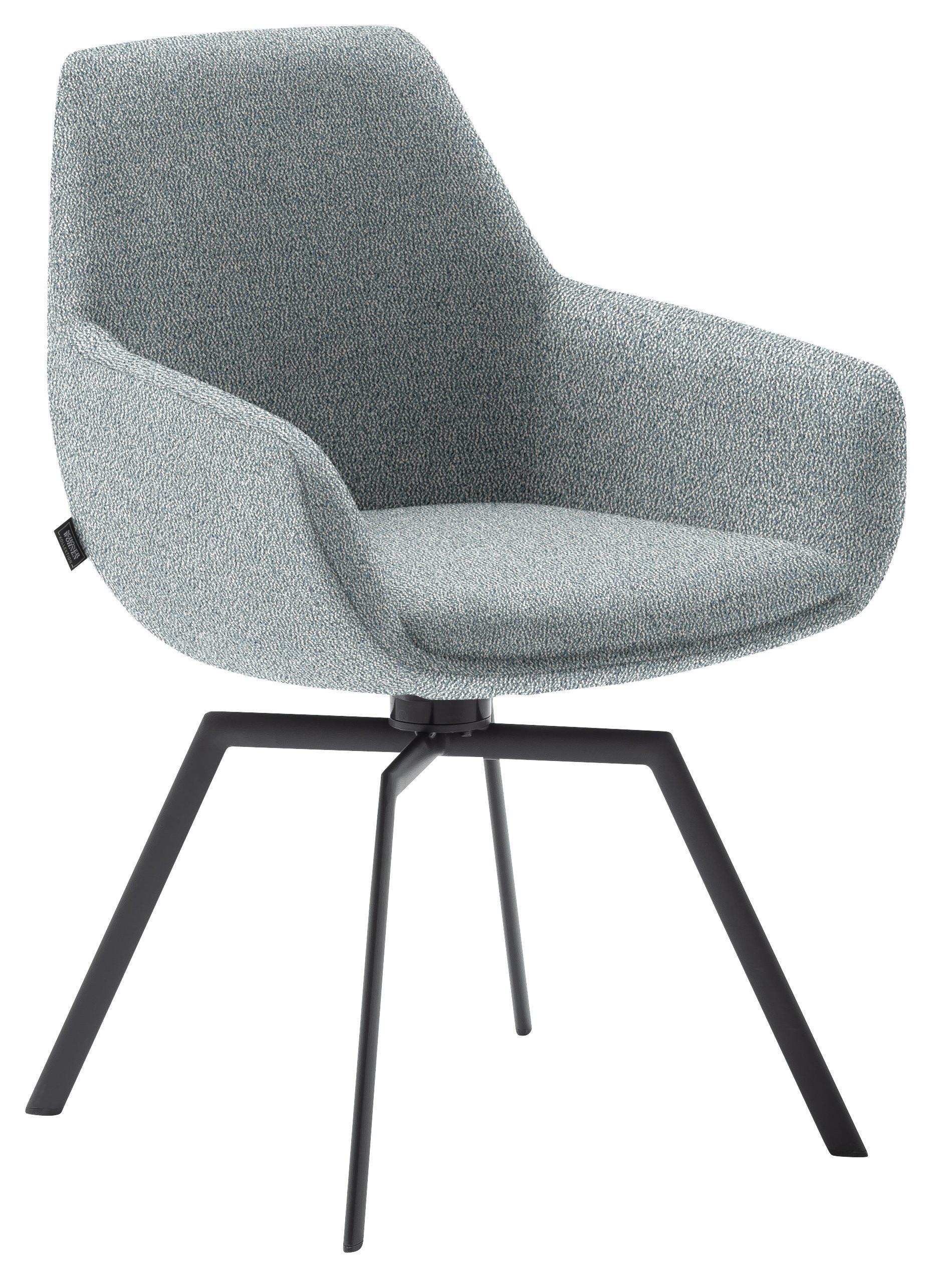 ARMLEHNSTUHL  Lederauswahl, Stoffauswahl, Gestellauswahl Struktur  - Türkis/Anthrazit, Design, Textil/Metall (58/87/64cm) - Schöner Wohnen