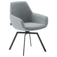 ARMLEHNSTUHL  Lederauswahl, Stoffauswahl, Gestellauswahl Struktur  - Türkis/Anthrazit, Design, Textil/Metall (58/87/64cm) - Schöner Wohnen