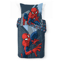 KINDERBETTWÄSCHE Marvel Spider-Man City Streets 200/135 cm  - Blau, Basics, Textil (200/135cm)