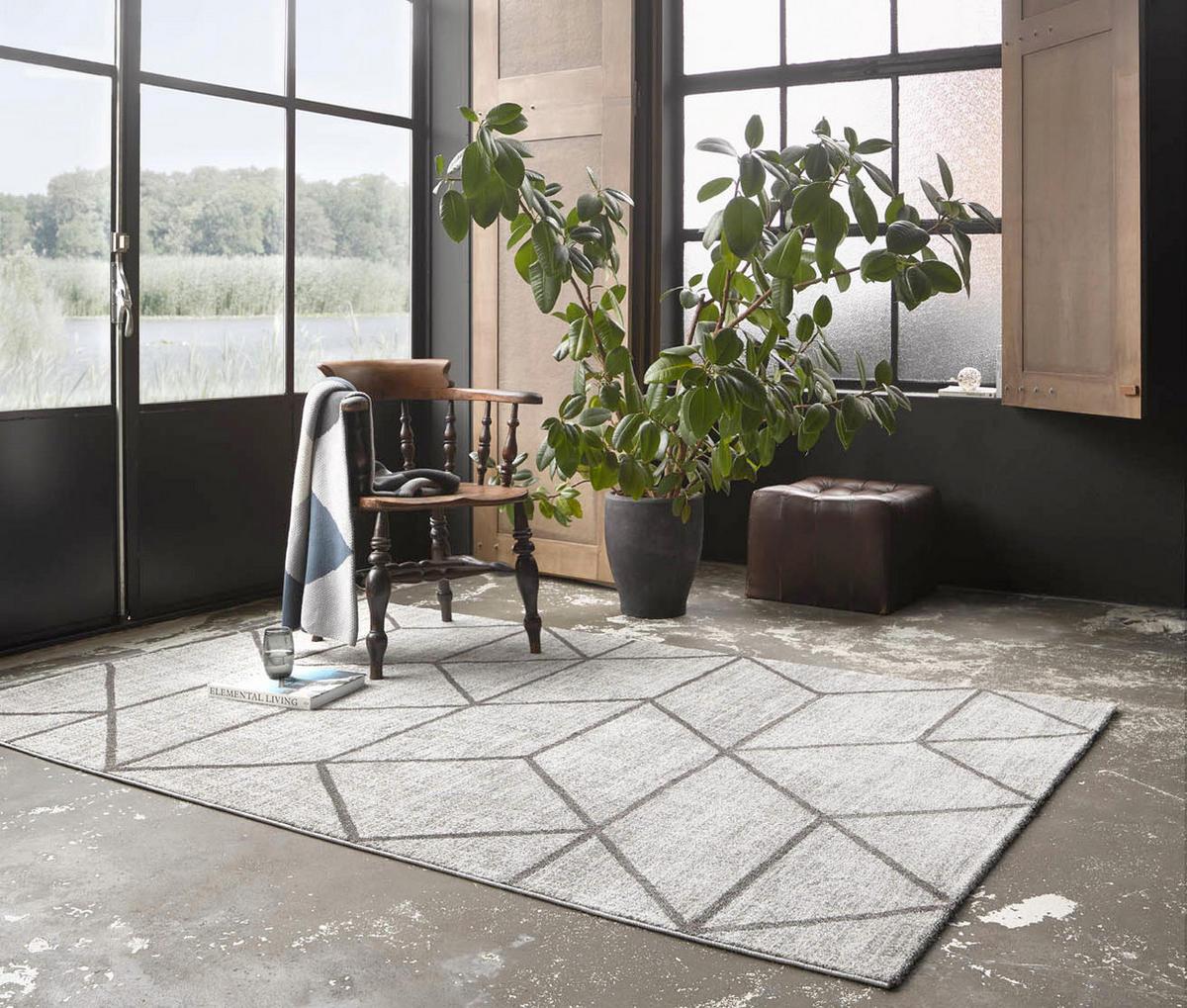 WEBTEPPICH 160/225 cm Bossa Lounge Taupe, Beige  - Taupe/Beige, Design, Textil (160/225cm) - Novel