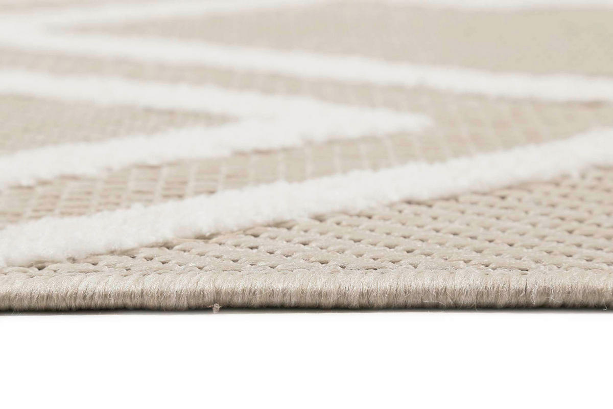 OUTDOORTEPPICH 120/170 cm Rave Creme, Weiß  - Creme/Weiß, Design, Textil (120/170cm) - Esprit