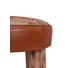 HOCKER Echtleder Mangoholz massiv Braun - Braun, Design, Leder/Holz (38/50cm)