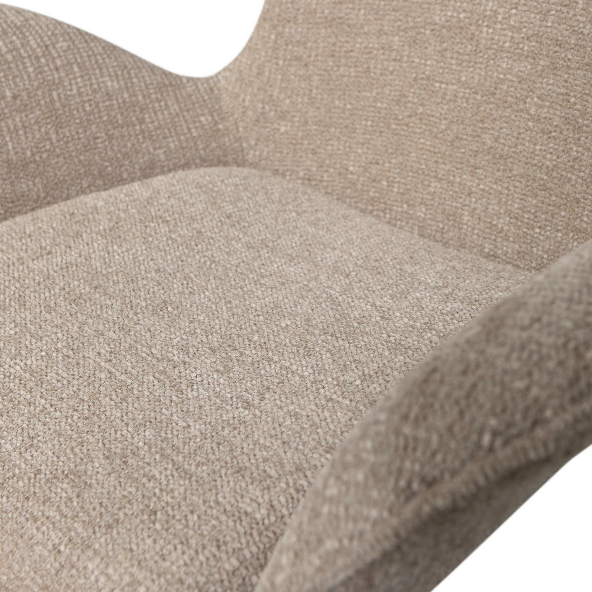 SESSEL in Webstoff Sandfarben  - Sandfarben, Design, Textil/Metall (79/91/76cm) - Livetastic