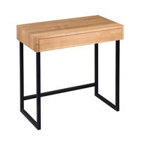 KONSOLENTISCH in Holz, Metall 80/42/75 cm    - Wildeiche/Schwarz, Natur, Holz/Metall (80/42/75cm) - Livetastic