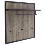 GARDEROBENPANEEL 96/96/25 cm  - Eichefarben/Anthrazit, Trend, Holzwerkstoff/Metall (96/96/25cm) - Xora