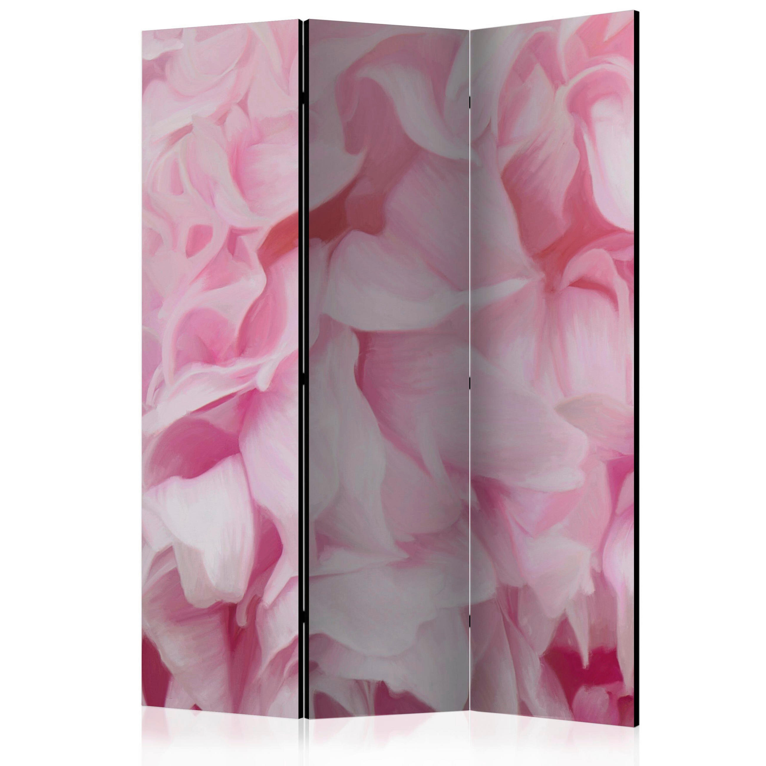 PARAVENT mit 3  Flügel - Pink/Hellrosa, Basics, Holz/Textil (135/172/3cm) - artgeist