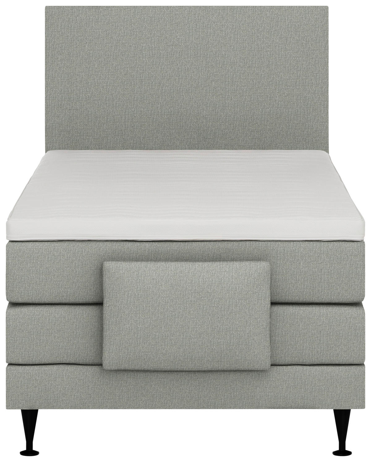BOXSPRINGBETT 120/200 cm,  in Grau, Matratze, Topper, motorische Verstellbarkeit, Fernbedienung, H5 = hart  - Schwarz/Grau, KONVENTIONELL, Holzwerkstoff/Textil (120/200cm) - Welnova