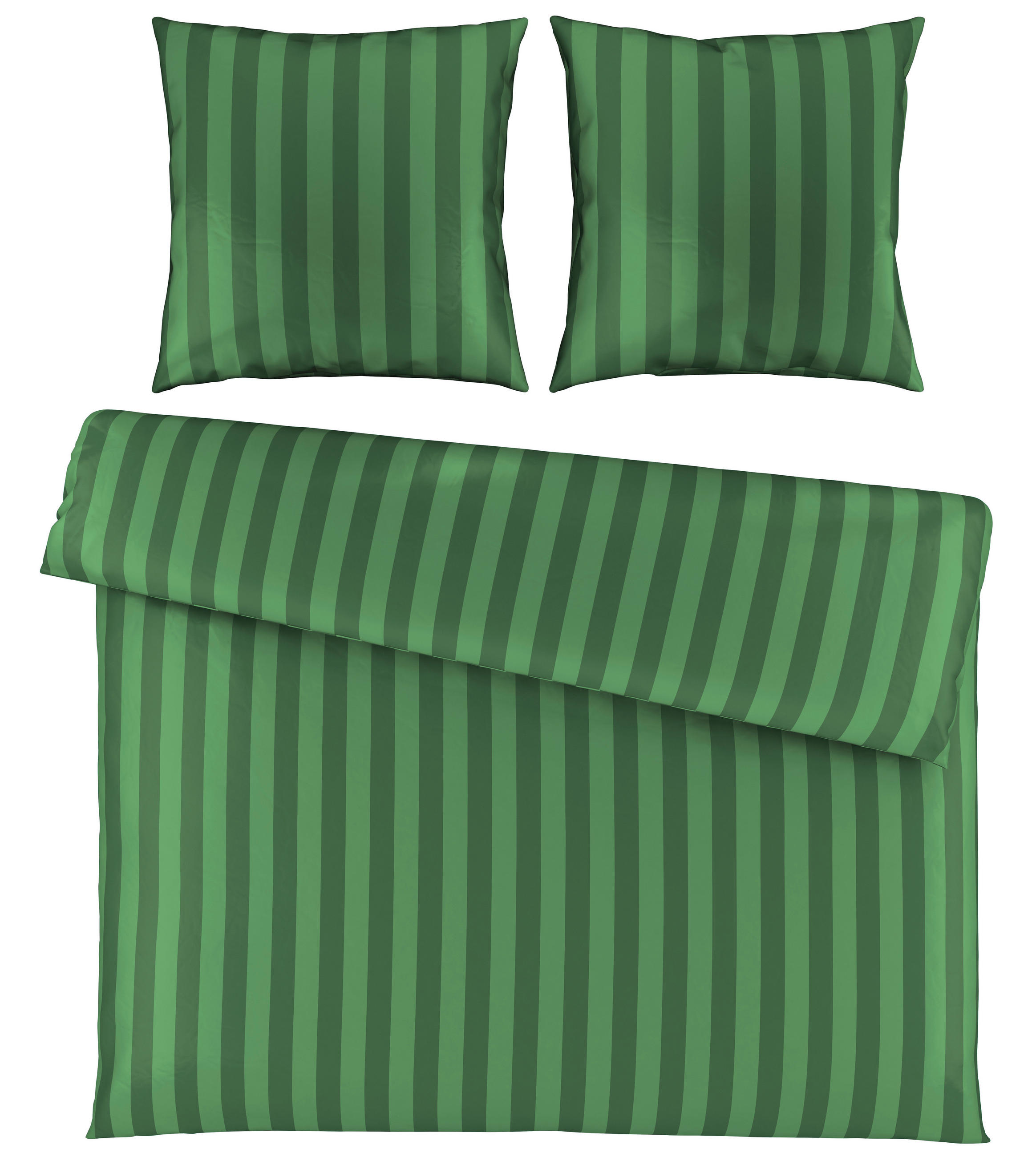 POVLEČENÍ, satén, zelená, 200/200 cm - zelená, Konvenční, textil (200/200cm) - Ambiente